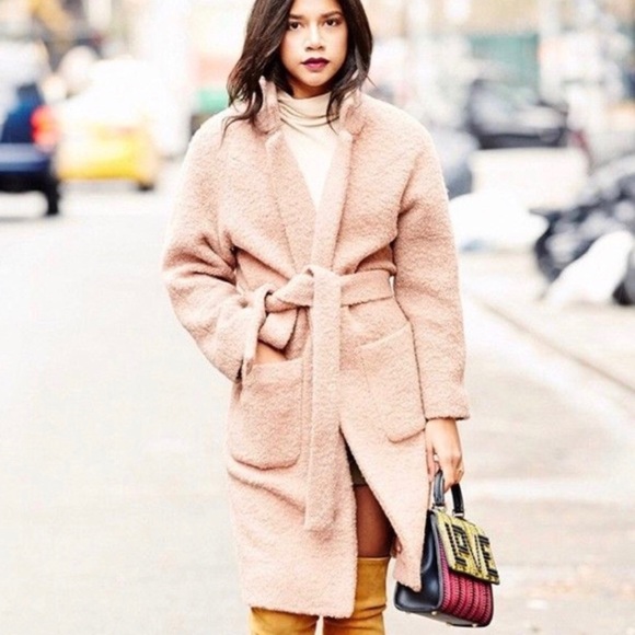 Coats | Ganni Fenn Teddy Coat In Nougat 